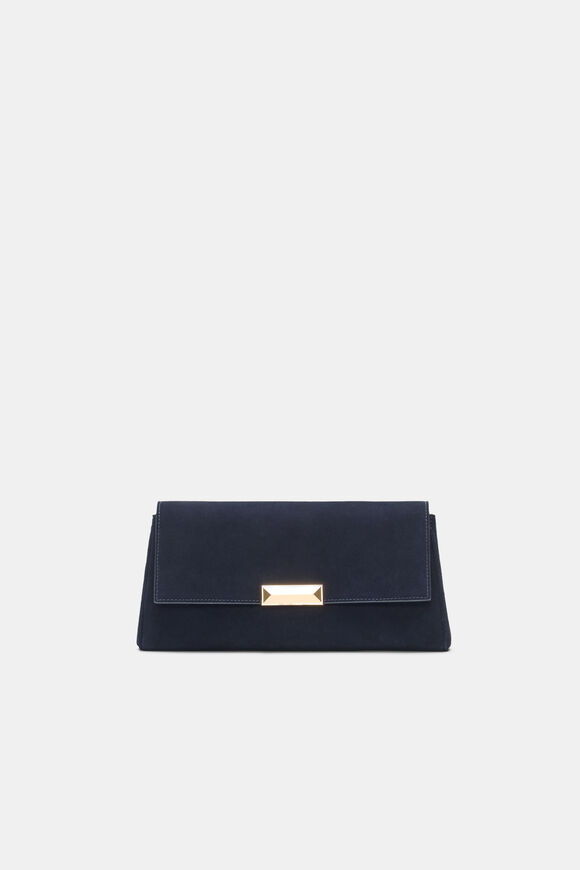 Suede Clutch  Twilight Blue  hi-res