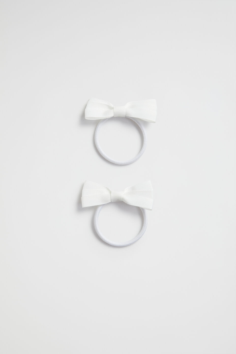 Grosgrain Bow Elastic Pack  White