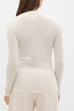 Australian Merino Mock Neck Top  Mist Marle  hi-res