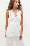 Cutwork Woven Belted Vest  Whisper White  hi-res