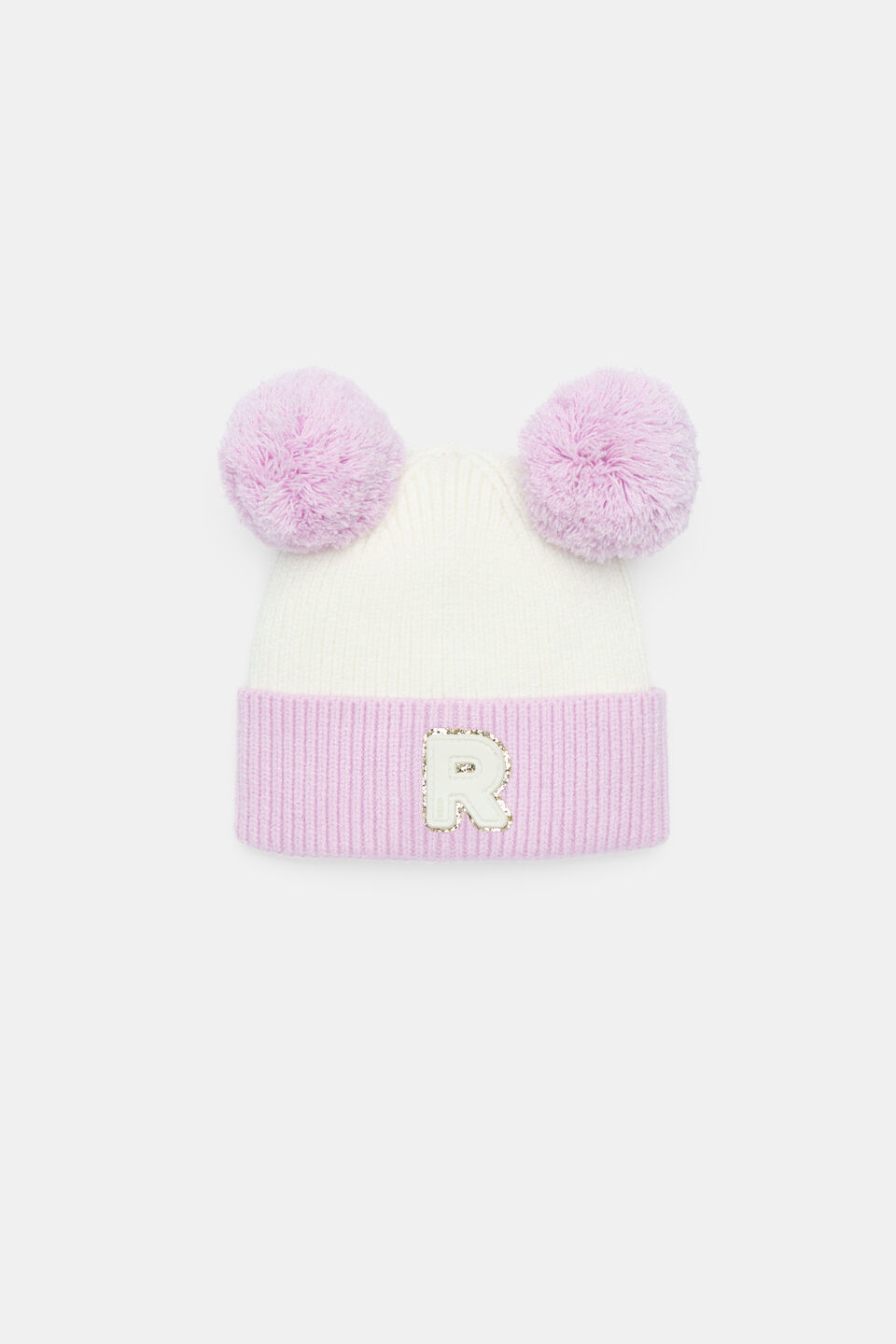 Mini Glitter Initial Beanie  R