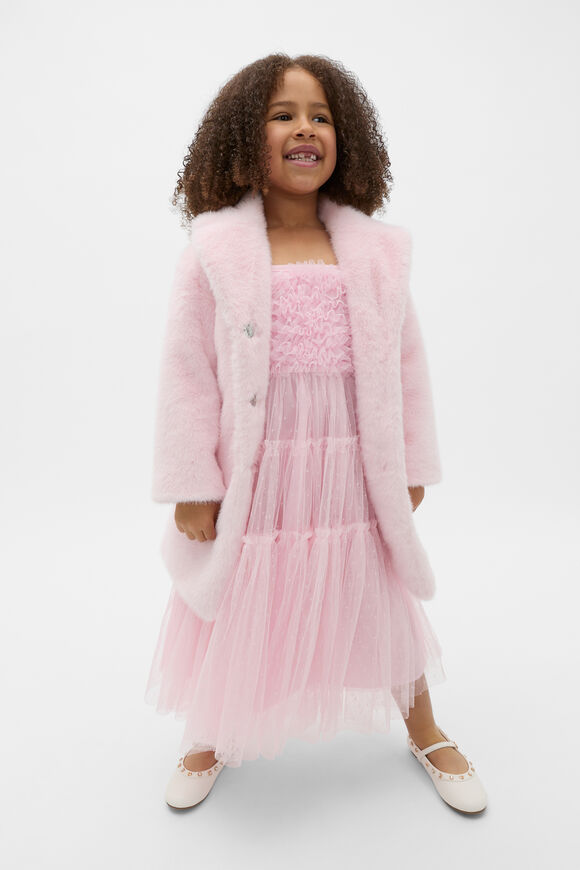 Faux Fur Coat  Pink Lemonade  hi-res