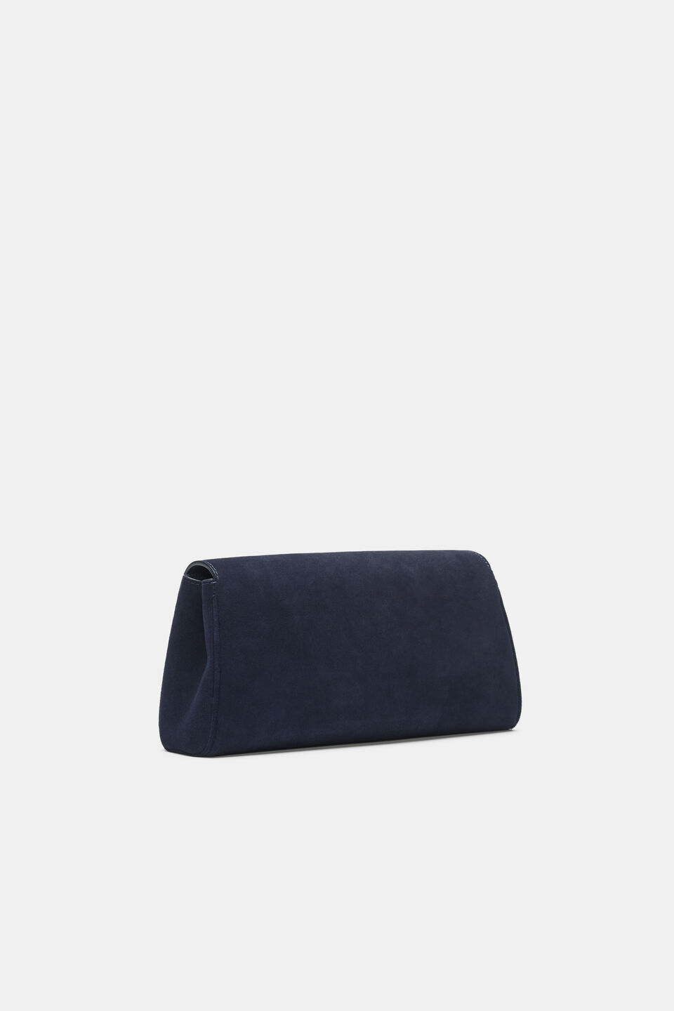 Suede Clutch  Twilight Blue