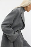 Wool Blend Boyfriend Coat  Charcoal Grey Marle  hi-res