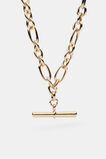 Large T Bar Necklace  Gold  hi-res