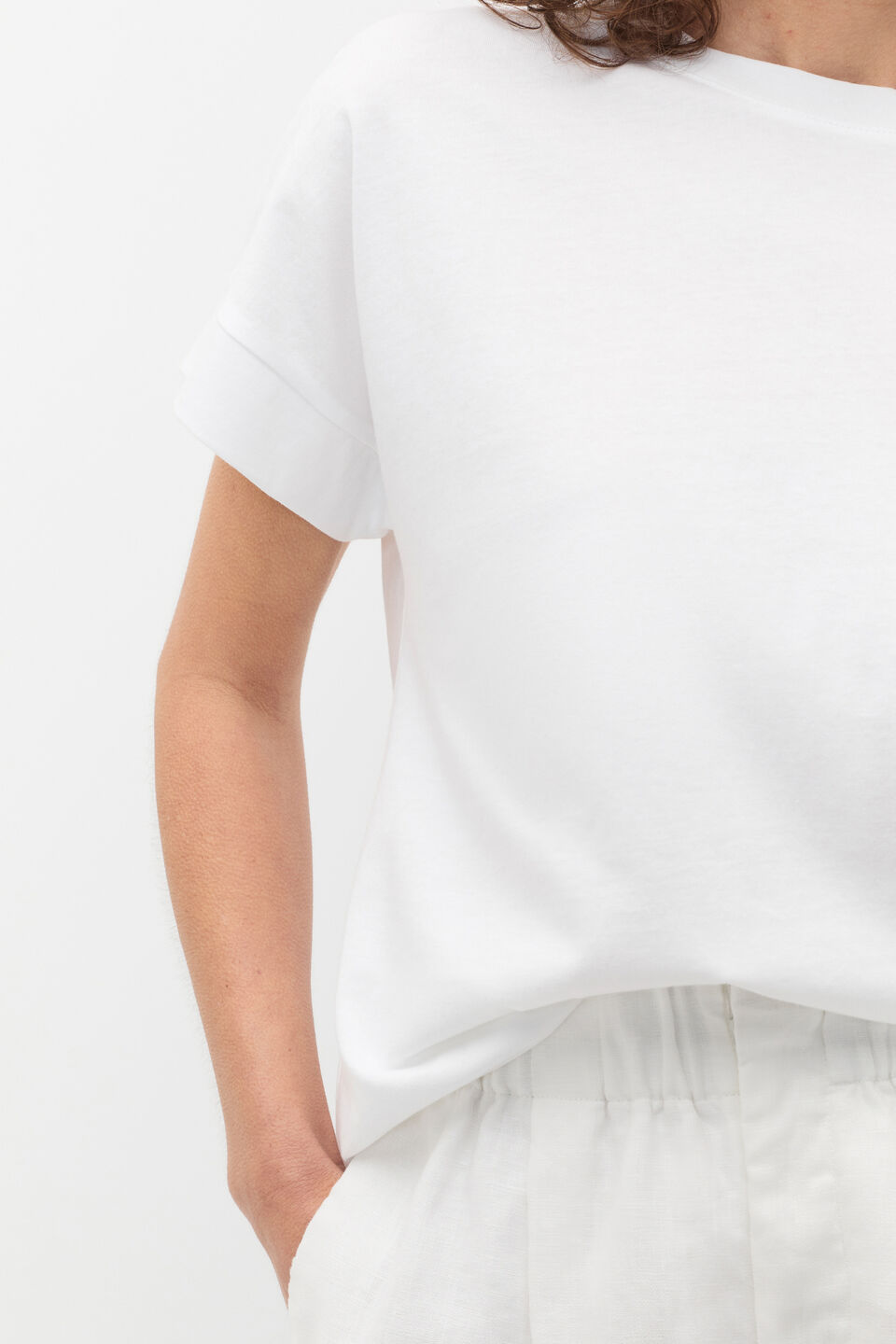Core Longline Tee  Whisper White