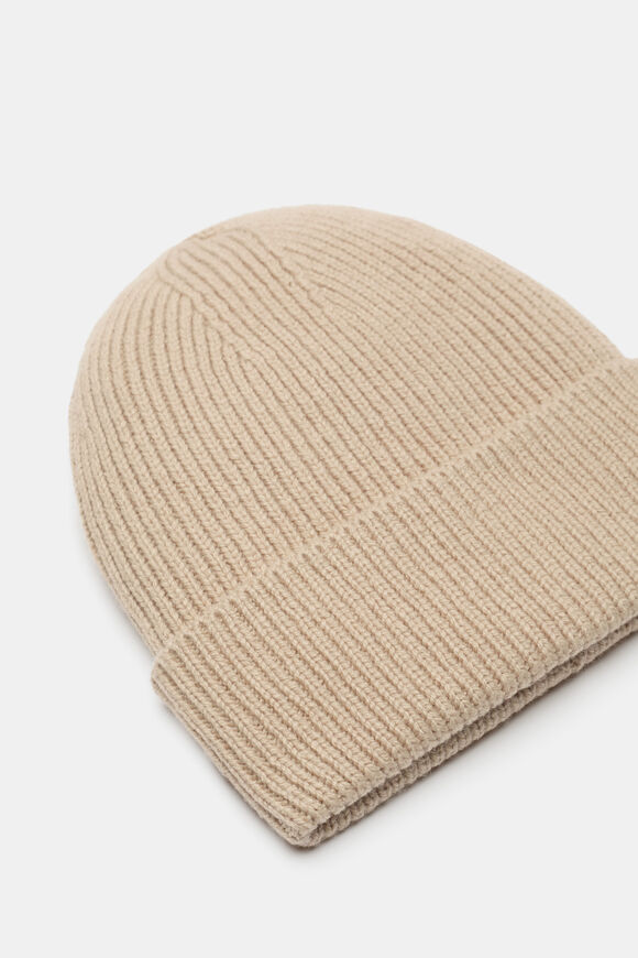 Rib Knit Beanie  Sandstone Marle  hi-res