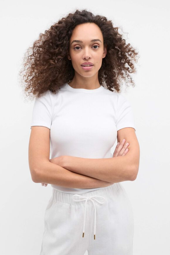 Core Australian Cotton Rib Tee  Whisper White  hi-res