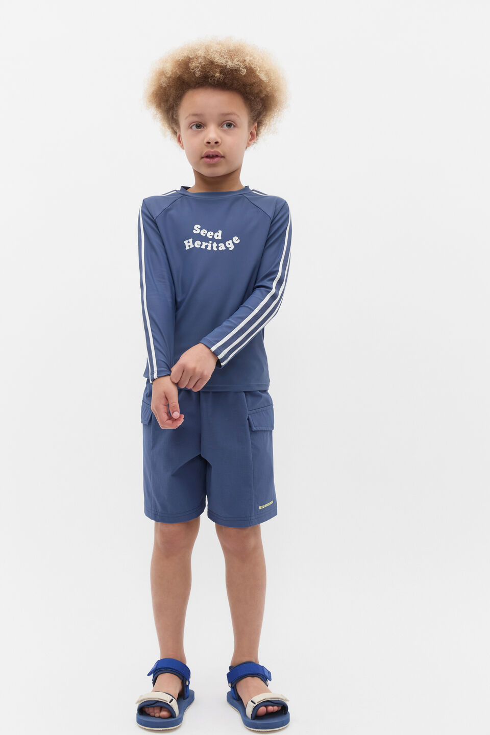 Side Tape Rashvest  Washed Navy