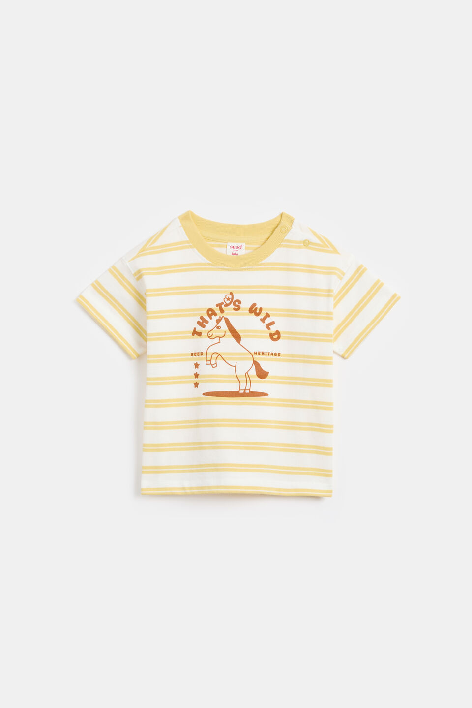 Stripe Western Tee  Pale Banana