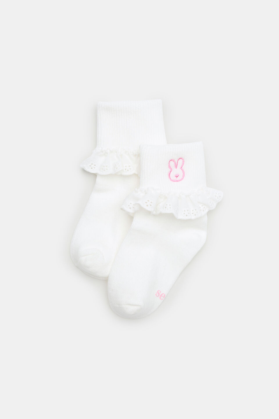 Bunny Frill Sock  Vanilla