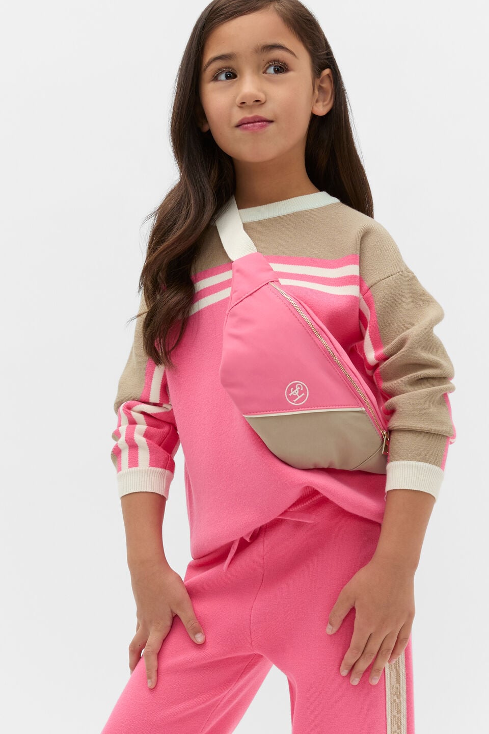 MD Retro Colourblock Bumbag  Bubblegum Pink