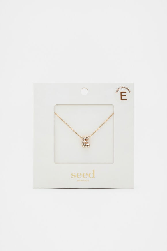 Initial Jewel Bubble Necklace  E  hi-res