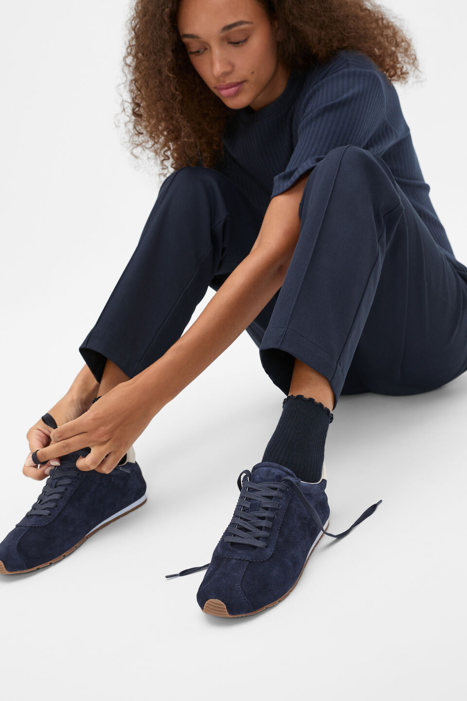 Frill Sock  Twilight Blue