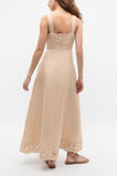 Retro Embroidered Midi Dress  Ecru  hi-res
