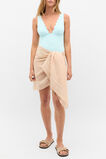 Contrast Trim Sarong  Ecru  hi-res