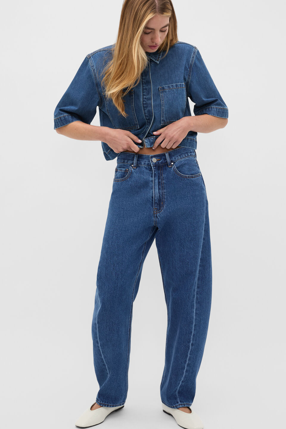 Denim Boxy Shirt  Heritage Wash