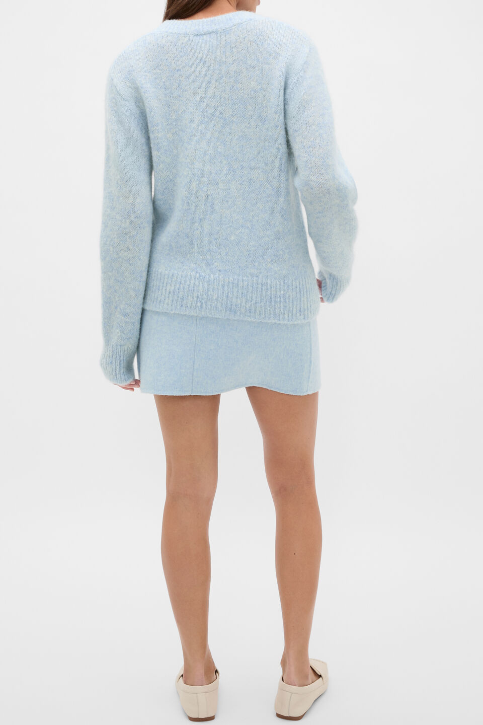 Lofty Relaxed Cardigan  Soft Blue Marle