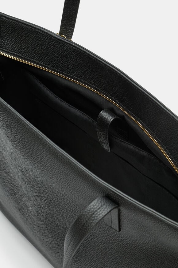 Leather Everyday Tote  Black  hi-res