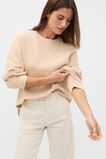 Ribbed Relaxed Sweat  Sandstone Marle  hi-res