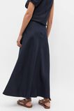 Core Linen Seam Front Skirt  Twilight Blue  hi-res