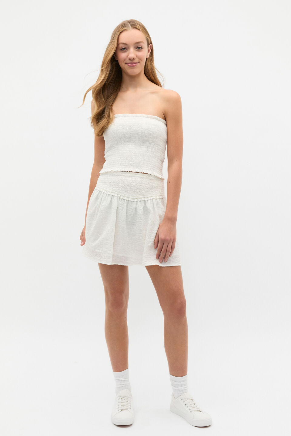 Shirred Skirt  Canvas