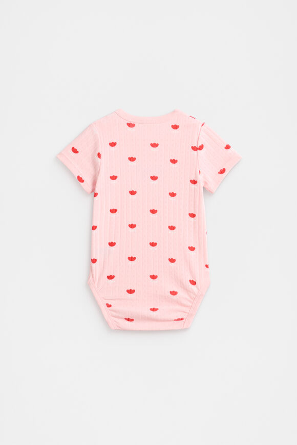 Flower Pointelle Bodysuit  Pretty Pink  hi-res