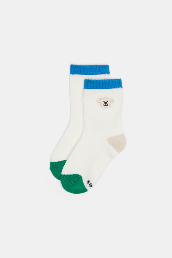 Dog Embroidered Sock  Vanilla  hi-res