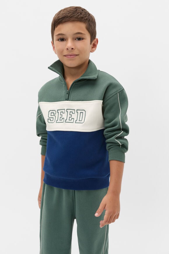 Core Panelled Sweater  French Navy  hi-res