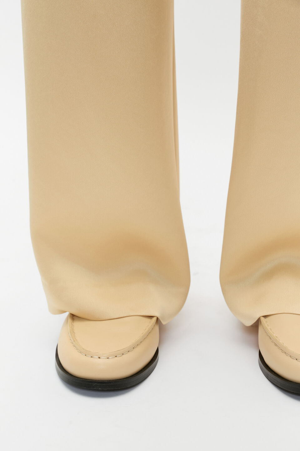 Satin Wide Leg Pant  Marzipan