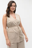 Pinstripe Vest  Latte Pinstripe  hi-res