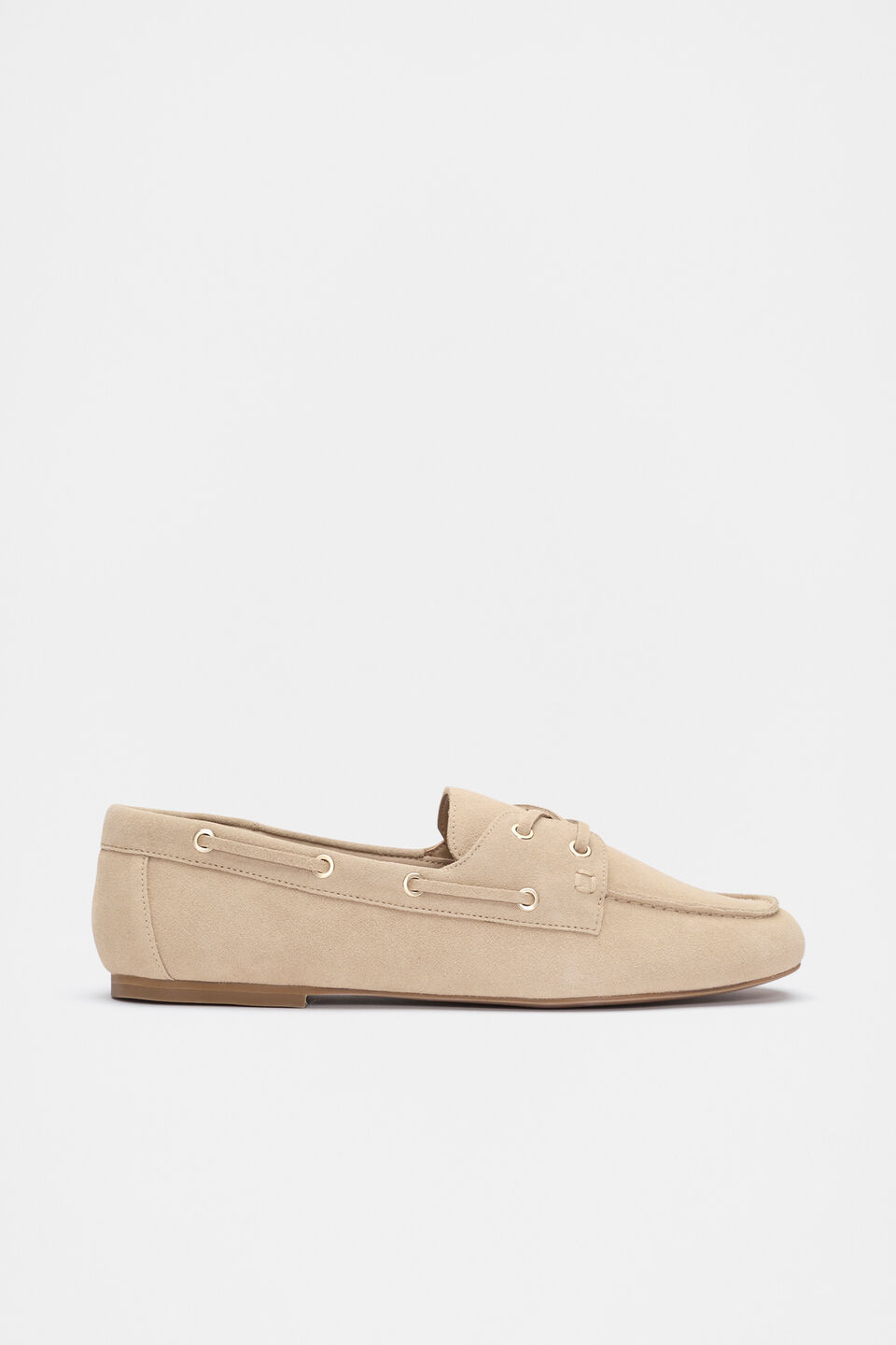 Rosa Boat Shoe  Iced Latte Suede