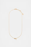 Stone Drop Initial Necklace  J  hi-res