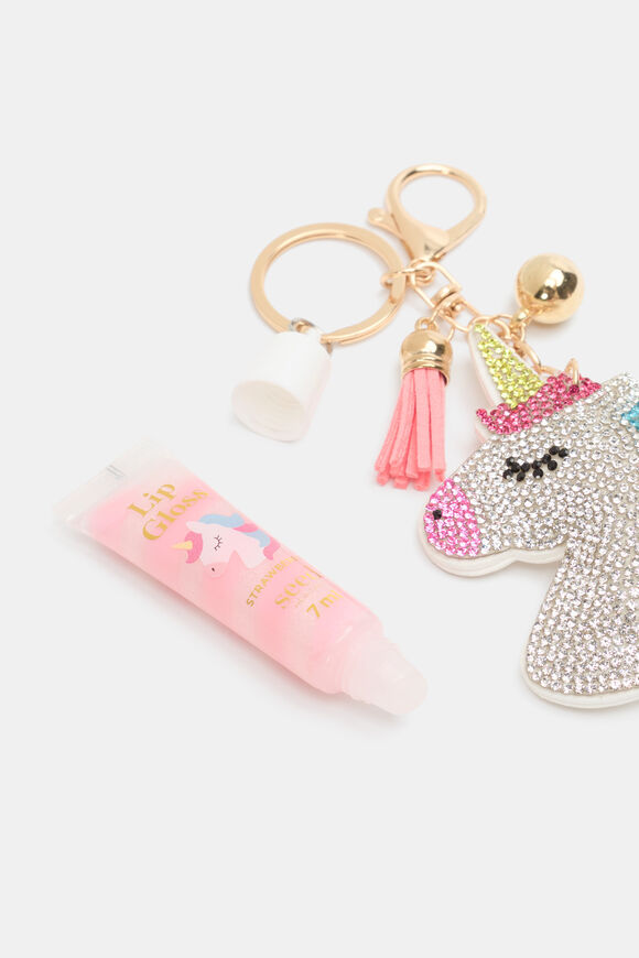 Lip Gloss Keyring  Unicorn  hi-res