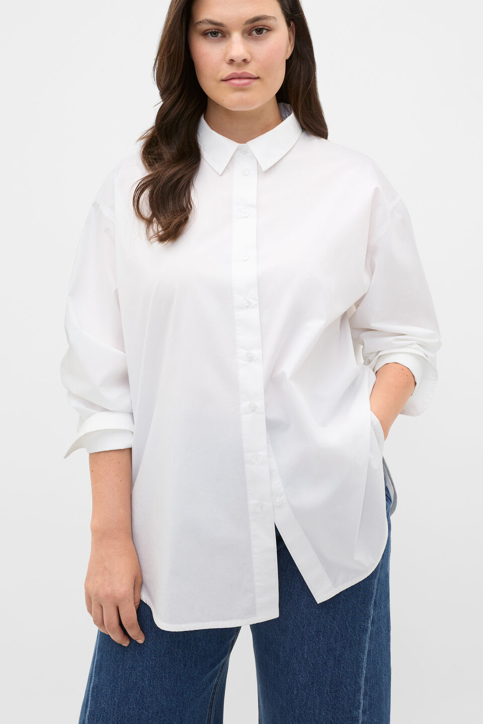 Poplin Classic Shirt  Whisper White