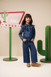 Ruffle Denim Shirt  Indigo  hi-res