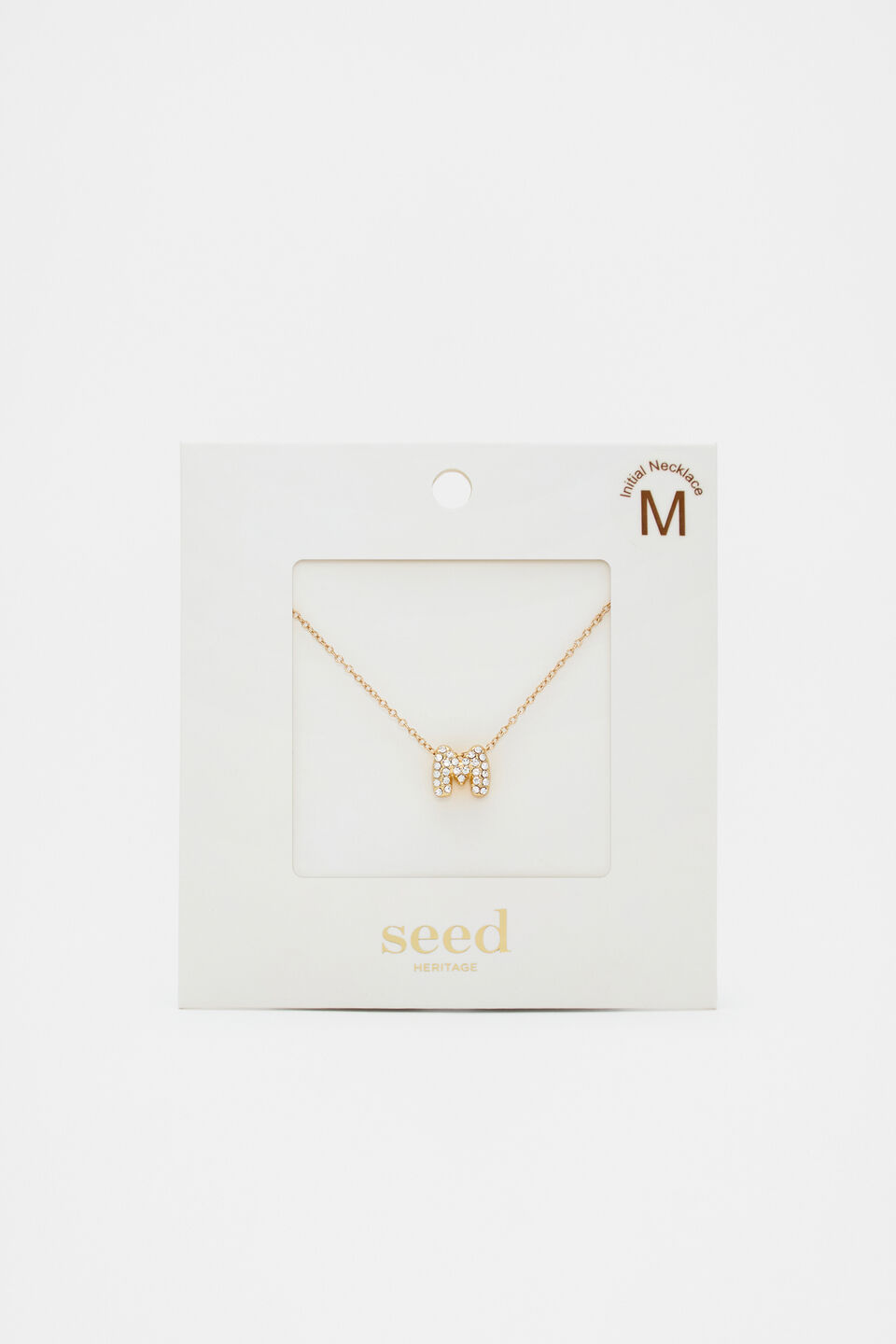 Initial Jewel Bubble Necklace  M