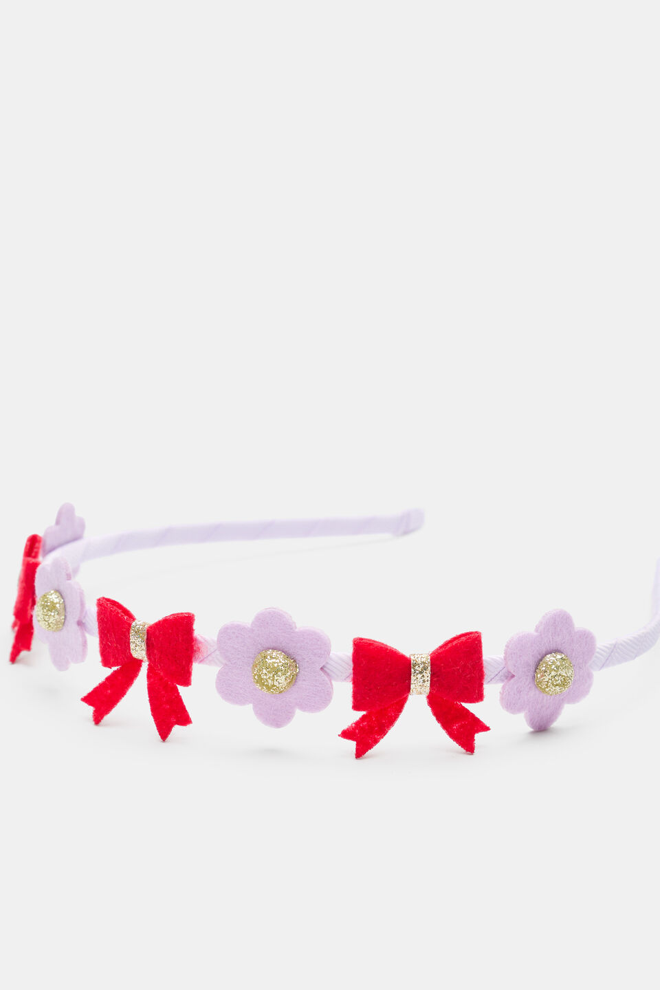 Felt Flower and Bows Headband  Multi