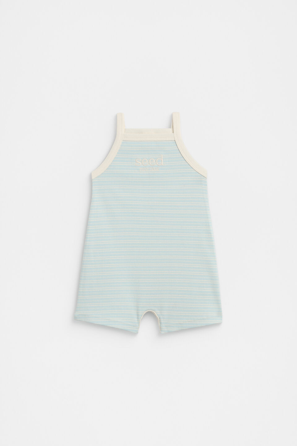 Logo Rib Jumpsuit  Soft Blue