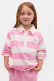 Striped Collar Logo Sweat  Candy Pink  hi-res
