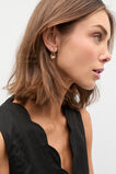 Rectangle Pearl Hoop  Gold  hi-res