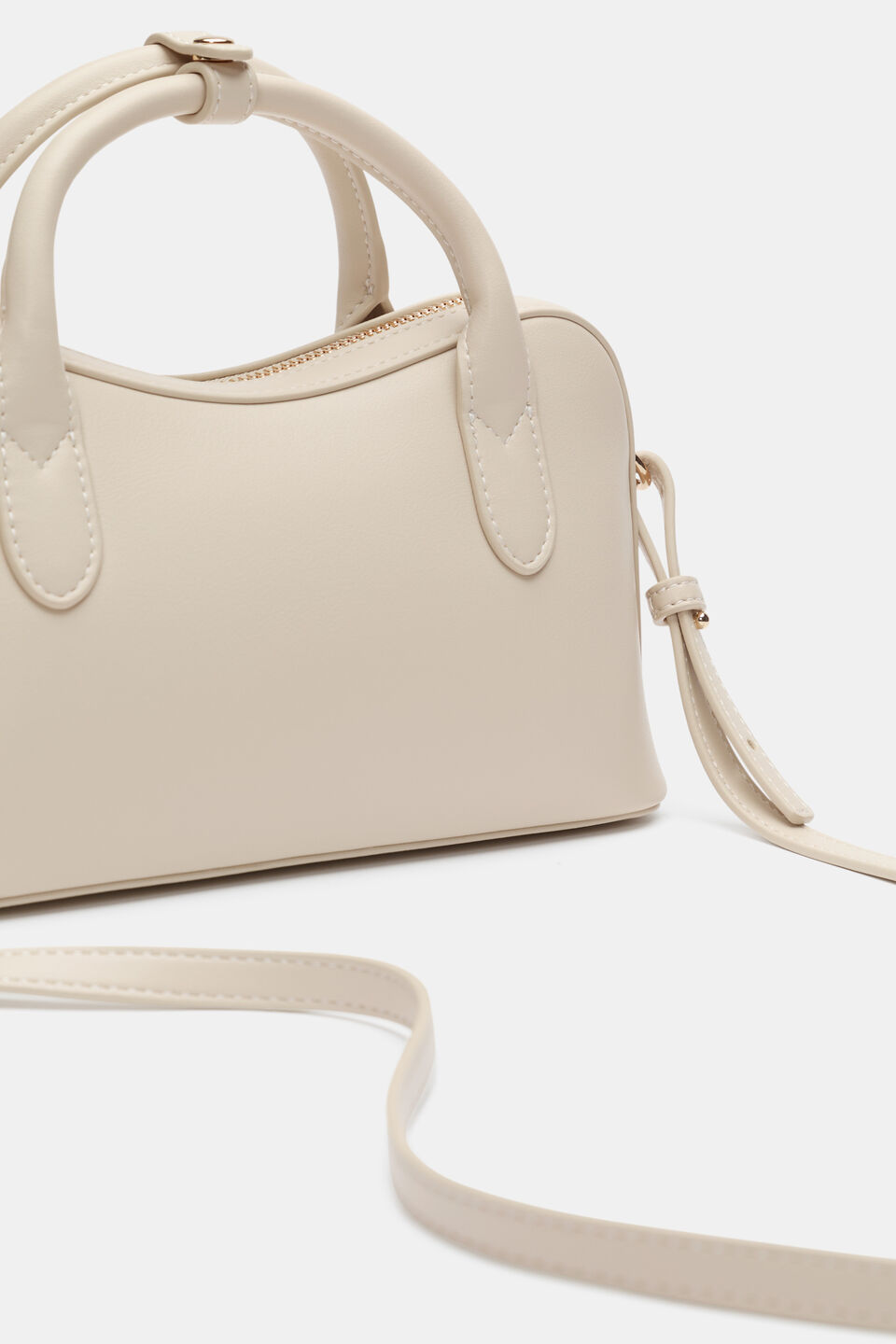 Curved Mini Crossbody Bag  Oat