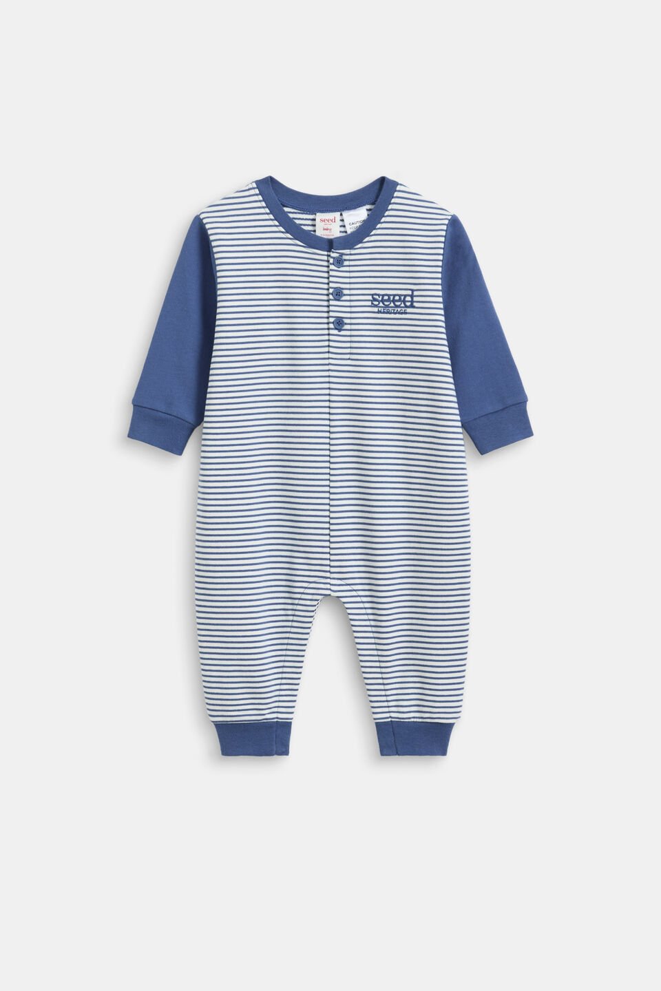 Logo Stripe Jumpsuit  Navy