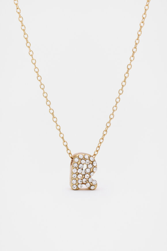 Initial Jewel Bubble Necklace  R  hi-res