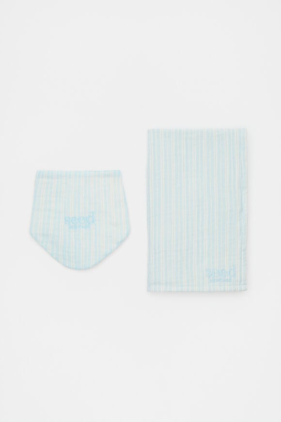 Logo Wrap and Bib Set  Soft Blue  hi-res
