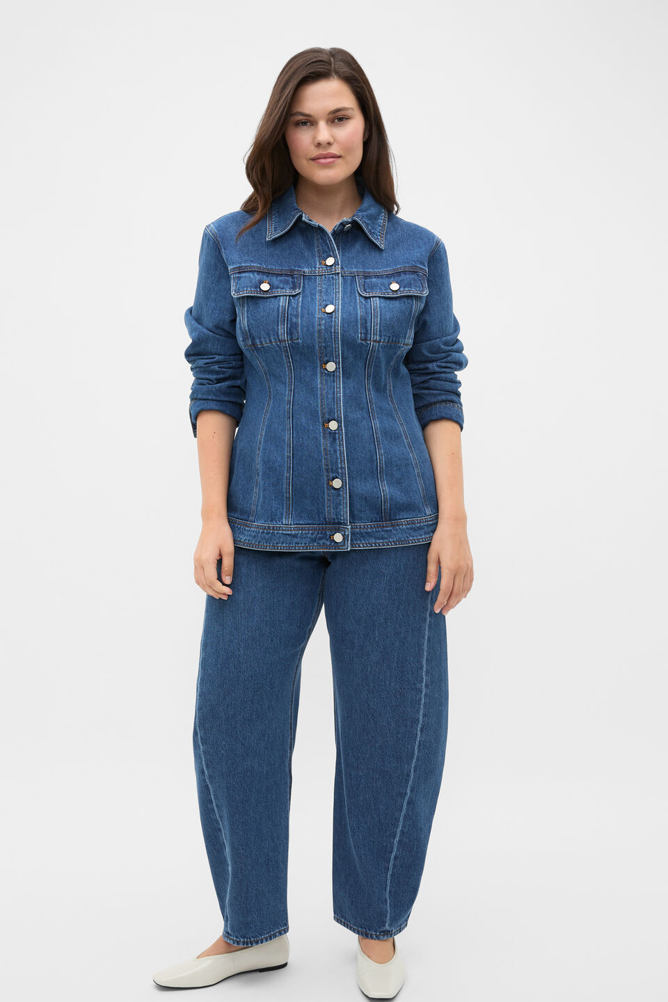 Denim Cinch Waist Jacket  Heritage Wash
