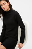 Fluted Knit Mini Dress  Black  hi-res
