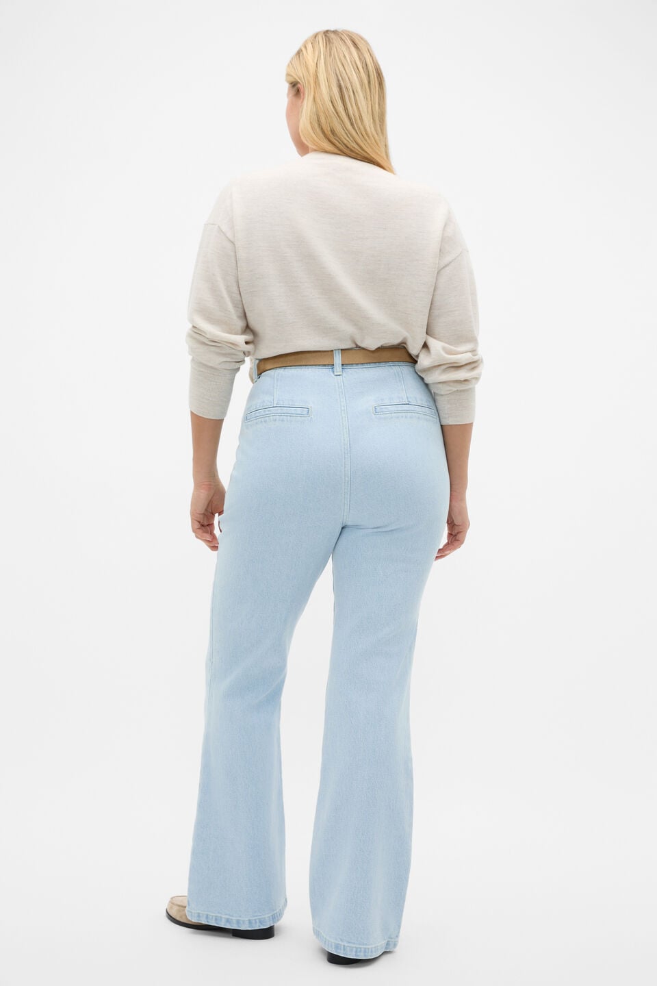 Kick Flare Jean  Ice Blue Denim