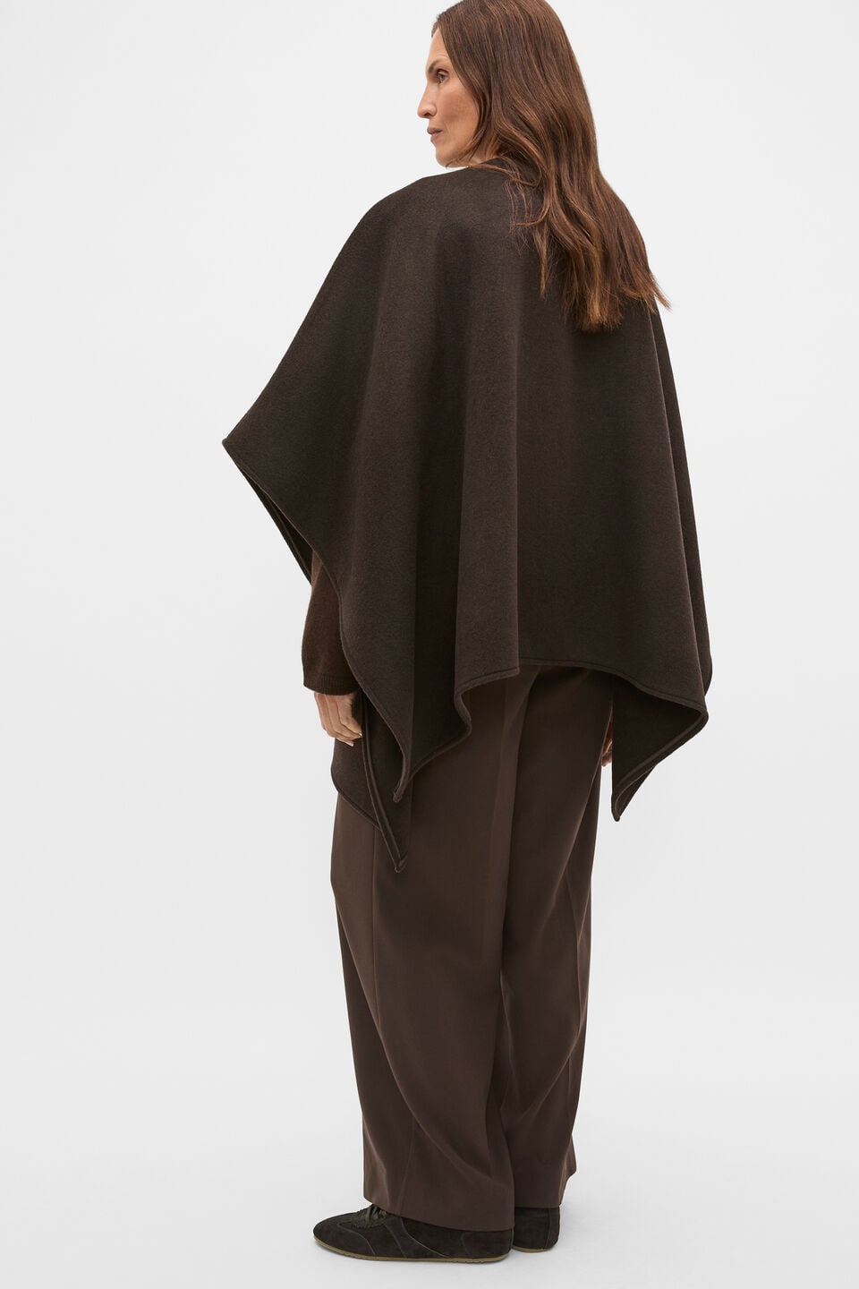 Wool Cape  Coffee Bean