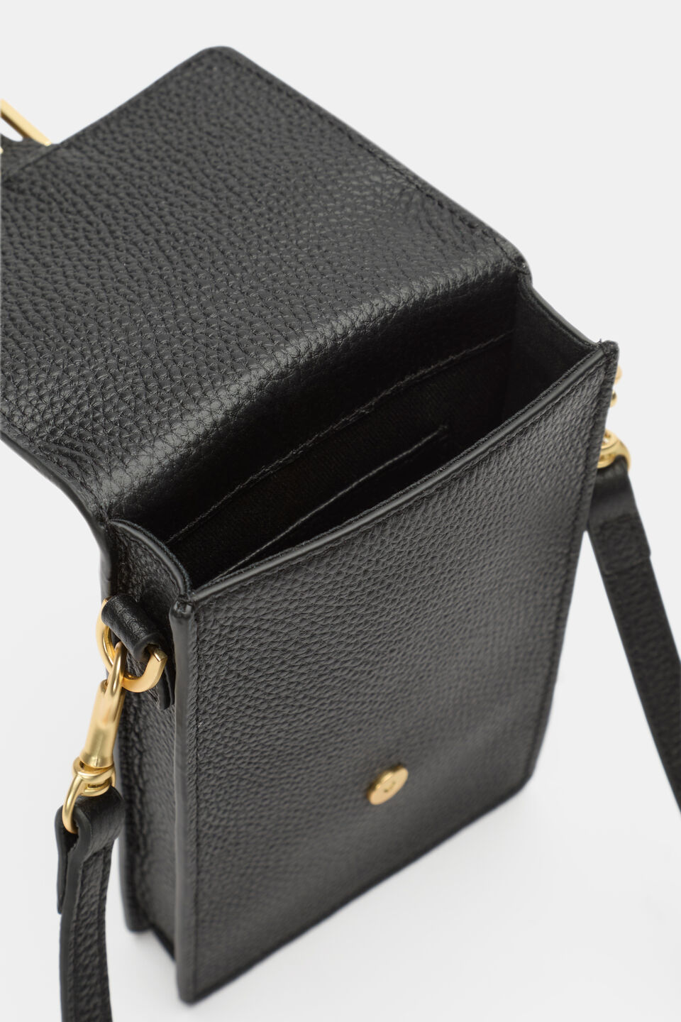Leather Everyday Crossbody  Black